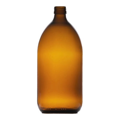 1000ml Amber Medical Round Bottle – UV-Protective Glass Bottle