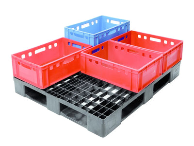Heavy Duty Plastic Pallet 1200 x 1000 x 150mm – Open Deck | 1750kg Dynamic Load | Rackable