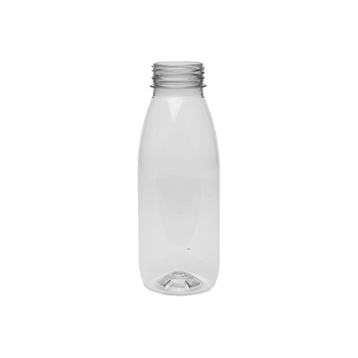 330ml Round PET Juice Bottle – Clear rPET Bottle with 38mm Neck