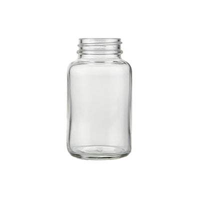 4oz Clear Glass Powder Jar (120ml) – Cosmetic & Beauty Storage Jar