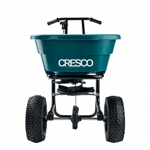 53kg Broadcast Salt Spreader for Snow and Ice - Pneumatic Wheels