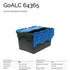 600 x 400 x 365mm Attached Lid Plastic Box (65L) – Heavy Duty PP Storage Container
