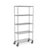 Stainless Steel Wire Shelving – Mobile Unit 1950mm High, 5 Tier, Catering & Hospital Grade