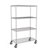 Zinc Wire Shelving – Mobile Unit 1740mm High | 4 Tier Heavy Duty Storage Rack