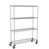 Zinc Wire Shelving – Mobile Unit 1740mm High | 4 Tier Heavy Duty Storage Rack