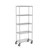 Zinc Wire Shelving – Mobile Unit 2045mm High | 5 Tier Heavy Duty Storage Rack
