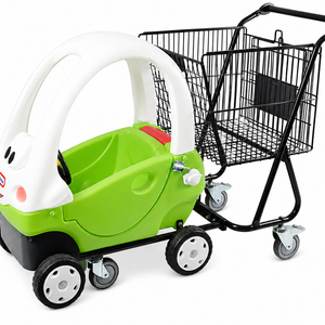 100L Shopping Trolley with Ride-In Kids Car