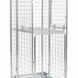 Folding Logistics Container KLS-2 – 600 x 800 x 1800mm | Nestable Roll Cage with Dual Doors | 400kg Capacity