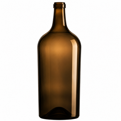 Bordelaise 15L Antique Green Glass Bottle – Cork Finish