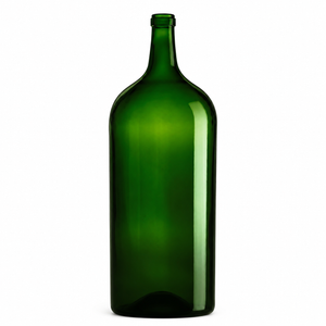 Bordelaise 9L Green 04 glass wine bottle with cork finish supplied by AB Handling