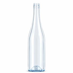 750 ml Arktinis mėlynas Burgundijos vyno butelis – 30 mm srieginis dangtelis