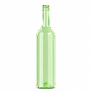 750 ml žalio stiklo Bordo vyno butelis – 30 mm varžtinis dangtelis