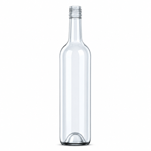 750 ml Bordo vyno butelis iš flinto stiklo – 30 mm užsukamas dangtelis su sriegiu