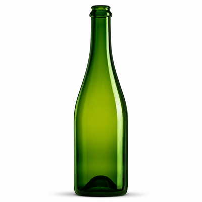 TRADITIONAL METHOD ECOVA 75cl Green 04 Glass Sparkling Wine Bottle – DCOU29C Crown Finish