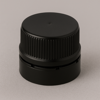 31.5MM Black Plastic Tamper Evident EPE Lined Cap