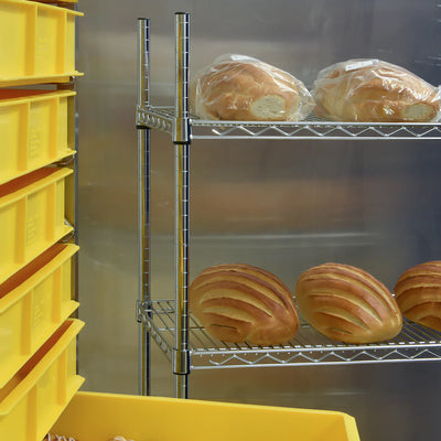 Stainless Steel Wire Shelving – Static Unit 1800mm High, 5 Tier, Catering & Hospital Grade