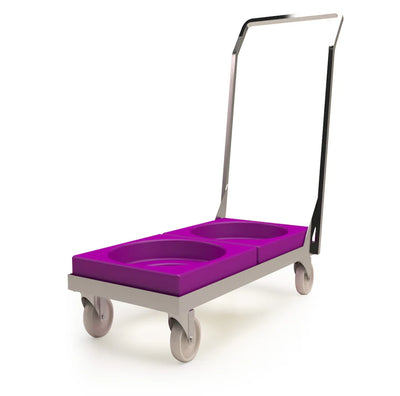Double Dolly Trolley for 18L, 30L, 45L & 73L Stacking Bins – Compatible with 90L Nesting Bin & 90L Tapered Nesting Bin – Food Approved
