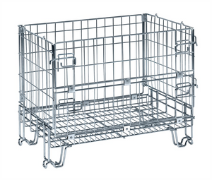 Electrogalvanized Wire Basket – Foldable & Stackable – 860 × 580 × 680 mm – 300 kg Load