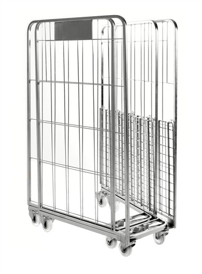 Classic Stackable Roll Container – 2 Sided Galvanised Roll Cage | 400kg Load Capacity