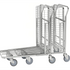Stackable Shop Trolley with Fold-Up Basket – Multi-Purpose Storage Trolley | 100kg Shelf Capacity