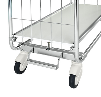 Series 8000 Shelving Trolley – Electrogalvanised with Central Lock – 250 kg Capacity (1195 × 470 × 1590 mm)