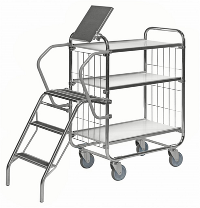 Series 8000 Shelving Trolley – Electrogalvanised – 250 kg Capacity (1195 × 470 × 1120 mm)