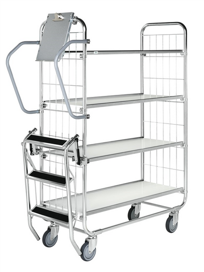 Series 8000 Shelving Trolley – Electrogalvanised – 250 kg Capacity (815 × 470 × 1590 mm)