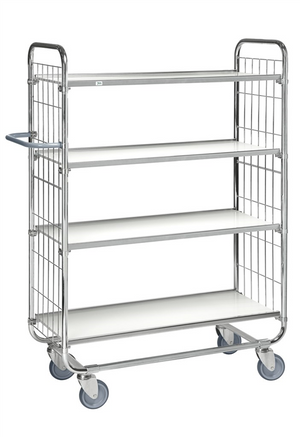 Series 8000 Shelving Trolley, 250kg Capacity, 1195 x 470 x 1590 mm, Electrogalvanised Steel