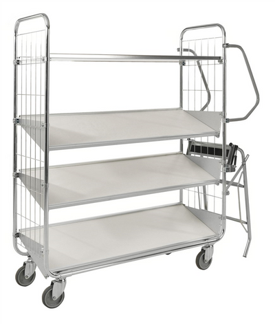 Series 8000 Shelving Trolley – Electrogalvanised – 250 kg Capacity (815 × 470 × 1590 mm)