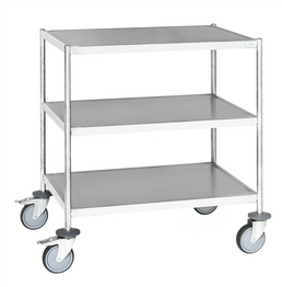 Fully Welded 3-Tier Stainless Steel Trolley – C3 (AISI 304) – 1075 × 575 × 900 mm