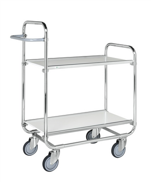 Series 8000 Shelving Trolley – Electrogalvanised Flex Cart – 2 Shelves, 125kg per Shelf (1195 × 470 × 1120 mm)