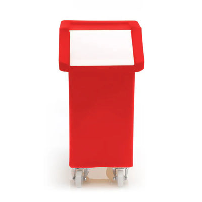 65 Litre Ingredients Trolley with Clear Flap Lid – Food Approved Mobile Storage Bin
