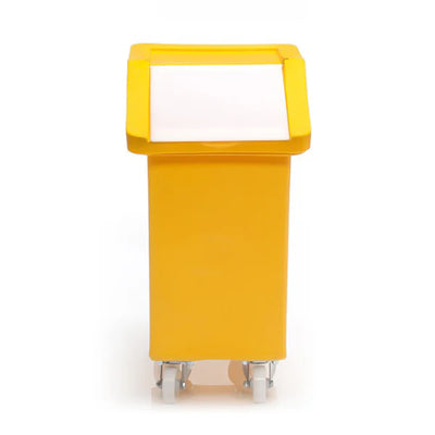 65 Litre Ingredients Trolley with Clear Flap Lid – Food Approved Mobile Storage Bin