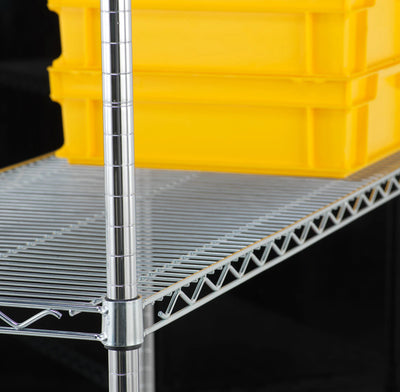 Zinc Wire Shelving – Mobile Unit 1740mm High | 4 Tier Heavy Duty Storage Rack