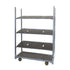 Danish Plant Trolley with 3 Shelves – Galvanized Steel Frame – 1350x565x1900mm