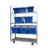 Danish Plant Trolley with 3 Shelves – Galvanized Steel Frame – 1350x565x1900mm