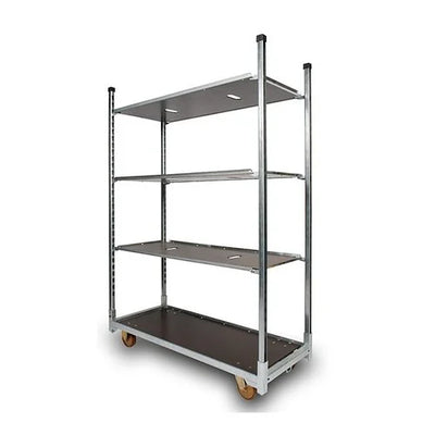 Danish Plant Trolley with 3 Shelves – Galvanized Steel Frame – 1350x565x1900mm
