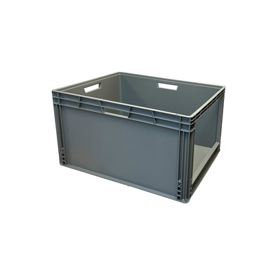Euro Plastic Stacking Box – 800x600x445mm – 185 Litres – Grab Opening