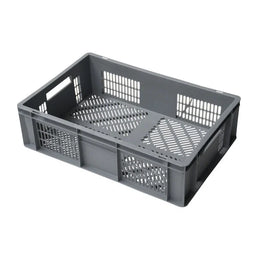 Euro Plastic Stacking Tray – 600x400x170mm – 30L Capacity – Perforated