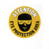 Attention Eye Protection Area Floor Marker Sign – 430mm Diameter Slip Resistant Graphic
