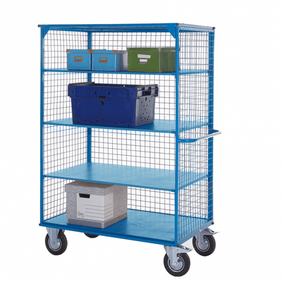 Heavy Duty 3 Steel Shelf Distribution Trolley, 500kg Capacity, 1790mm High