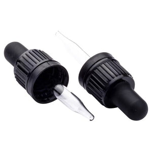 10ml Pipette Assembly – Black Dropper for Glass Bottles