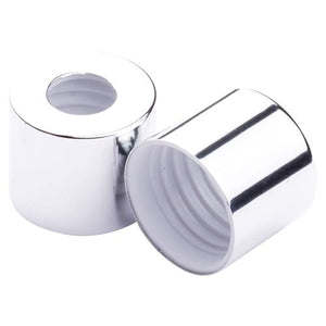 28mm shiny silver collar hole cap for glass diffuser bottles