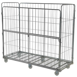 Three-Sided Super Jumbo Demountable Roll Pallet – 800 x 2000 Base, Heavy-Duty 500kg Capacity, Bright Zinc Finish