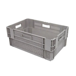 Stack and Nest Box – 600x400x320mm – 60 Litres – Perforated Plastic Bin