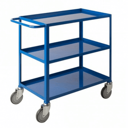 Steel 3 Shelf Tray Trolley – 150kg Capacity