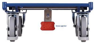 Warehouse Platform Trolley with 4 Tubular Supports, 500kg Capacity