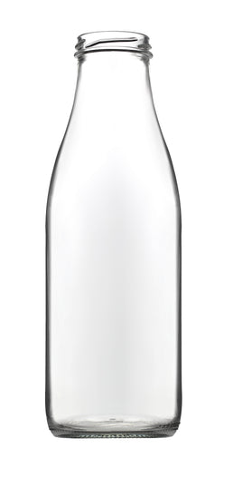 1 Litre Screw Neck Glass Milk Bottles – 48mm Neck | MOQ 1 Pallet (1352 Units)