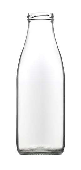 750ml Screw Neck Glass Milk Bottles – 48mm Neck | Pallet of 1,960 Units